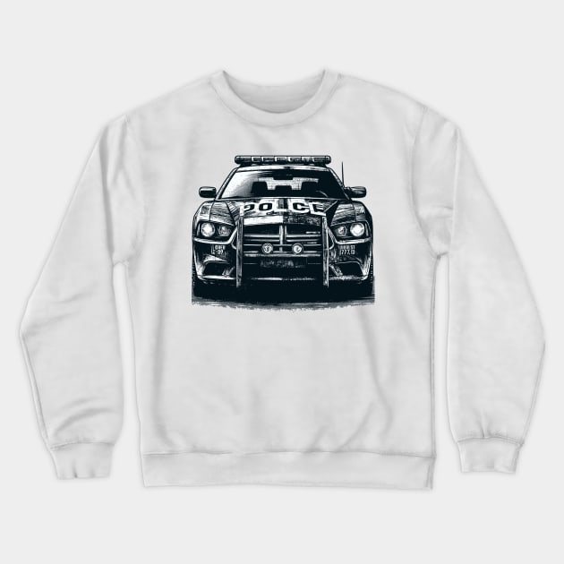 Police car Crewneck Sweatshirt by Vehicles-Art